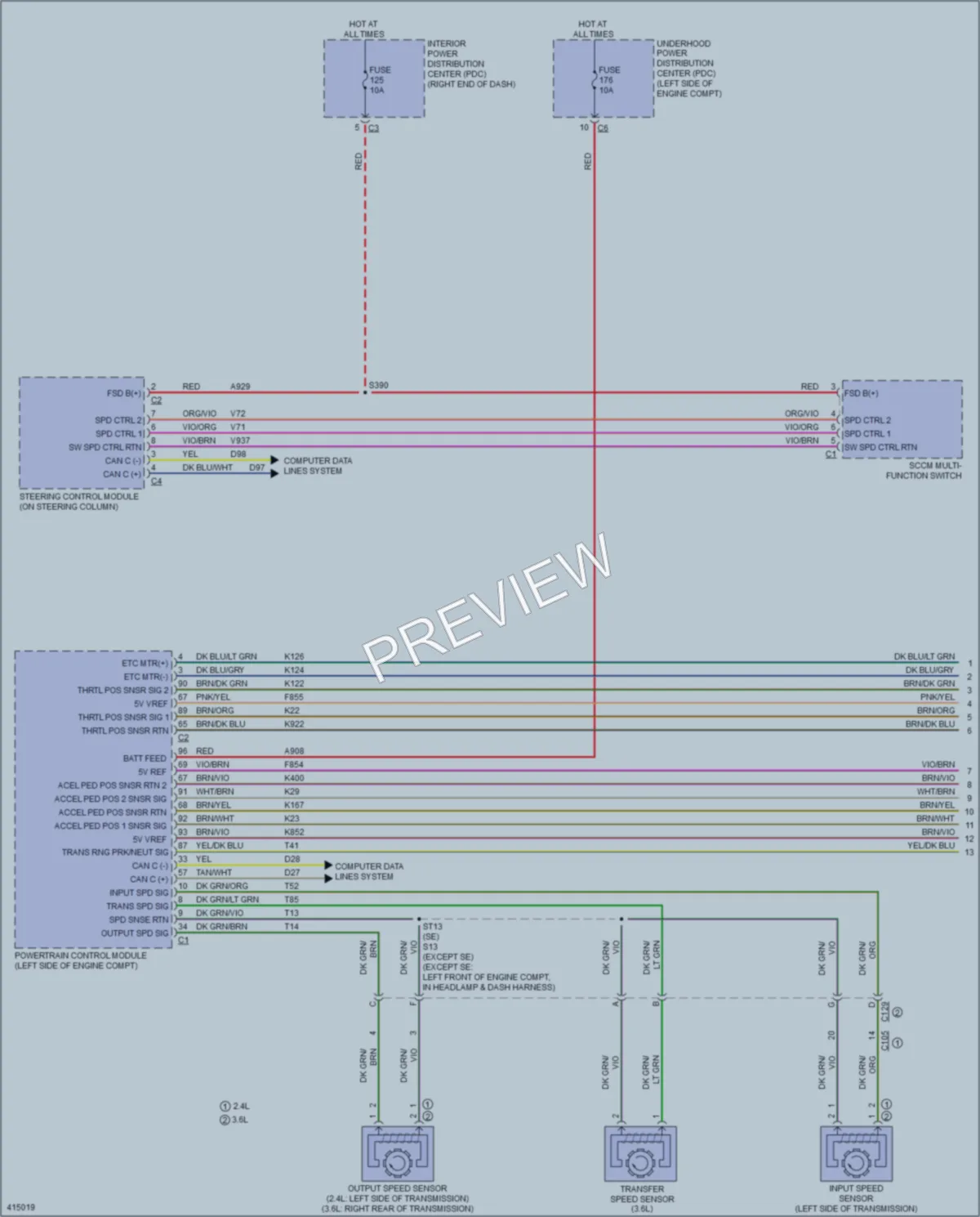 2013 Dodge Journey Cruise Control wiring diagram preview