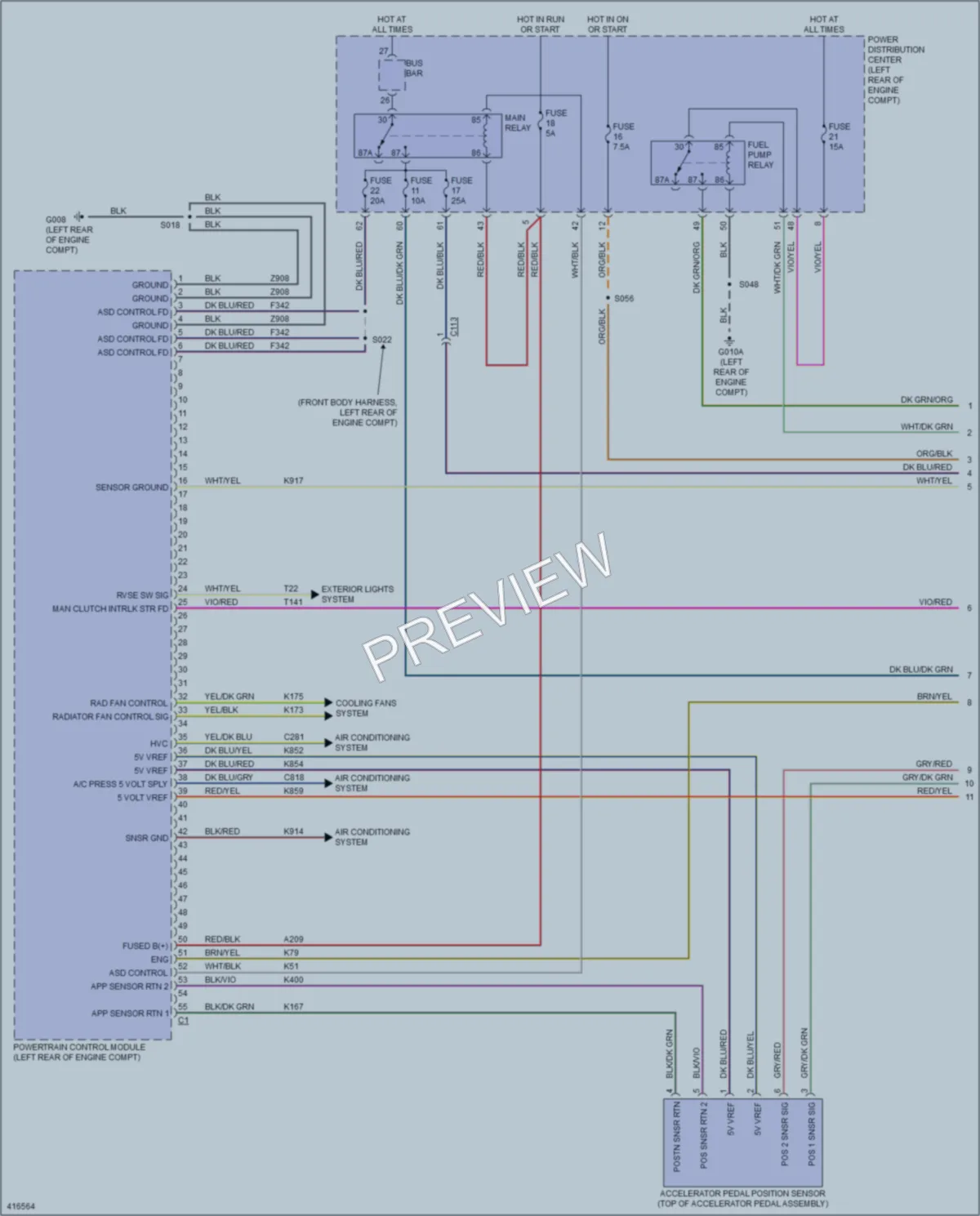 2013 Fiat 500 Engine Performance wiring diagram preview