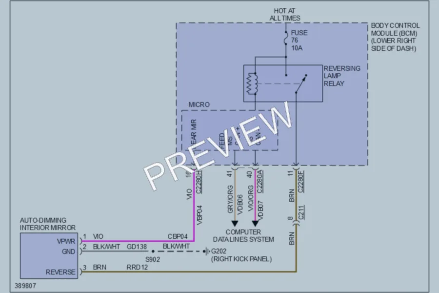 2013 Ford CMaxEnergi Power Mirrors wiring diagram preview