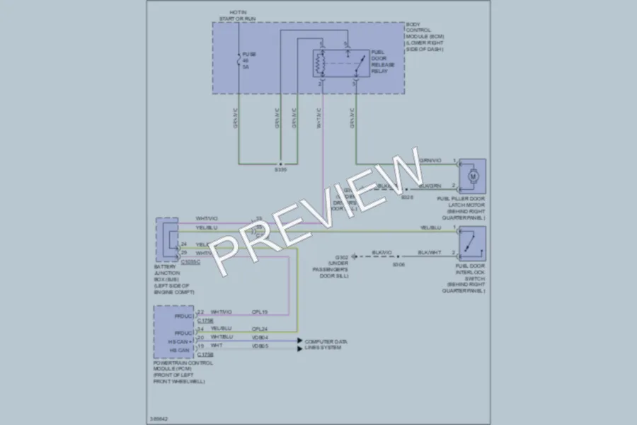 2013 Ford CMaxEnergi Trunk Tailgate Fuel Door wiring diagram preview