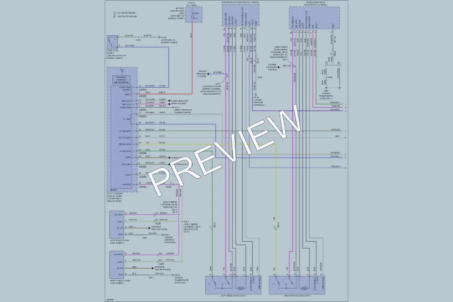 2013 Ford CMaxHybrid Power Door Locks wiring diagram preview