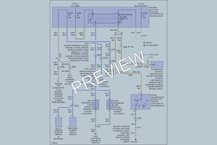 2013 Ford E150Econoline Exterior Lights wiring diagram preview