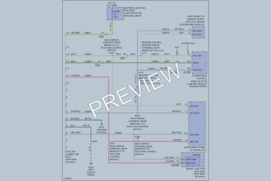 2013 Ford E450Econoline Computer Data Lines wiring diagram preview