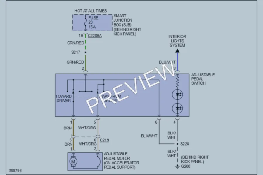 2013 Ford Expedition Power Seats wiring diagram preview