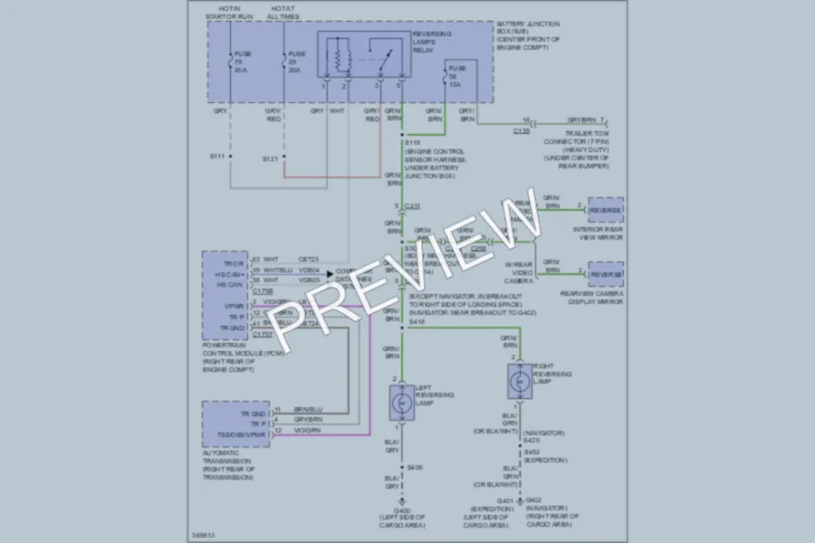 2013 Ford ExpeditionMAX Exterior Lights wiring diagram preview