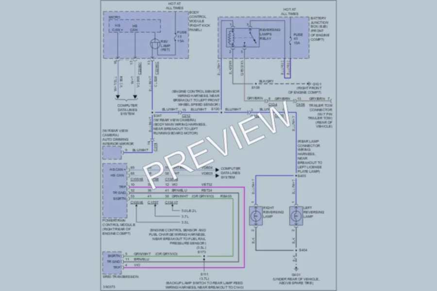 2013 Ford F150Pickup Exterior Lights wiring diagram preview