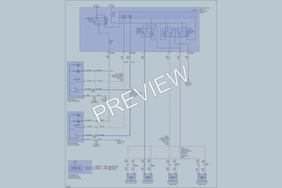 2013 Ford F250Pickup Power Door Locks wiring diagram preview