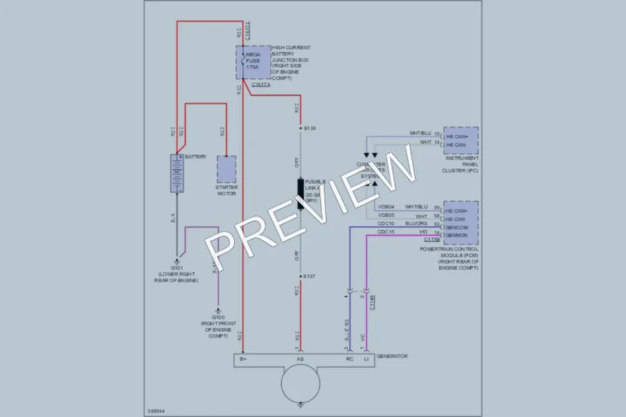 2013 Ford F450Pickup Starting Charging wiring diagram preview