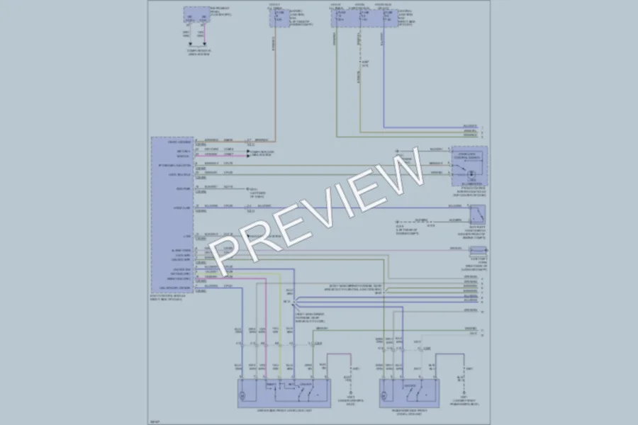 2013 Ford Fiesta Power Door Locks wiring diagram preview