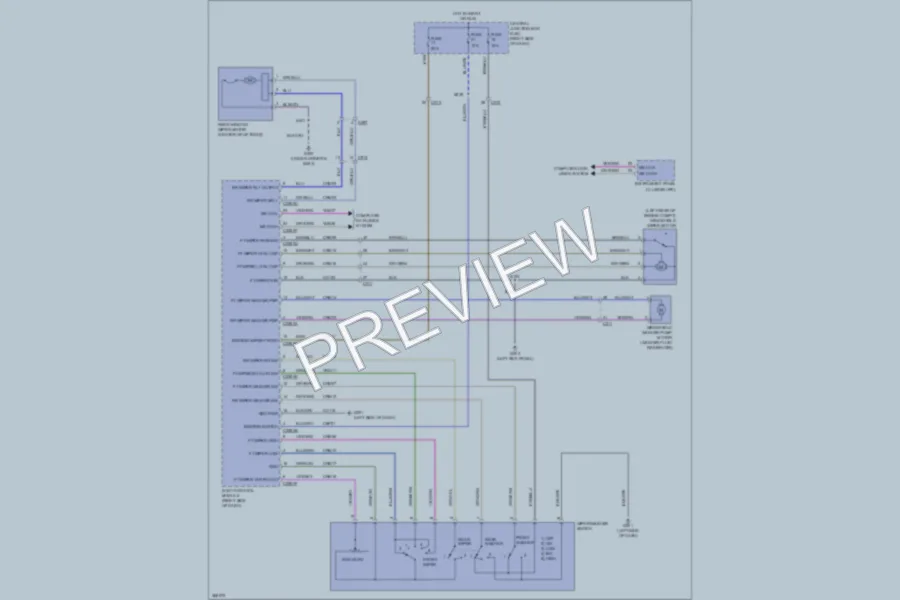 2013 Ford Fiesta Wiper Washer wiring diagram preview