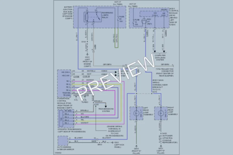 2013 Ford Flex Exterior Lights wiring diagram preview