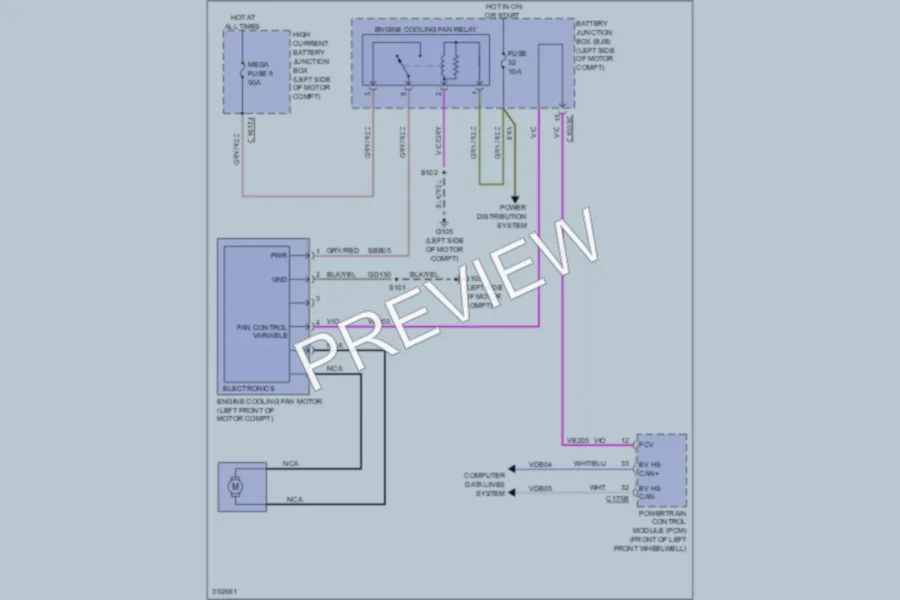 2013 Ford Focus Cooling Fan wiring diagram preview