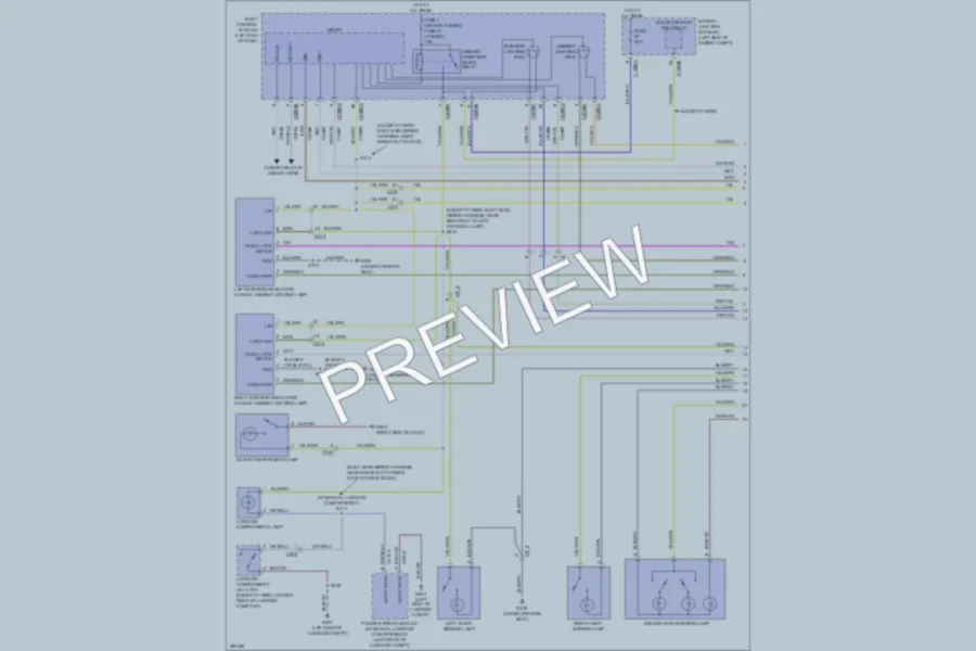 2013 Ford FusionHybrid Interior Lights wiring diagram preview