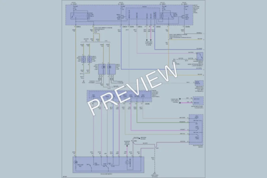 2013 Ford Mustang Headlights wiring diagram preview