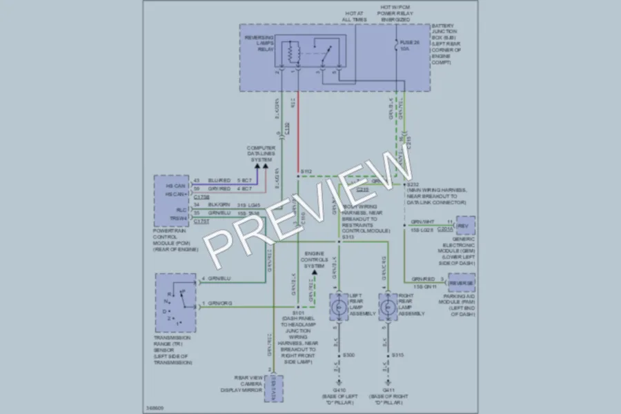2013 Ford TransitConnect Exterior Lights wiring diagram preview