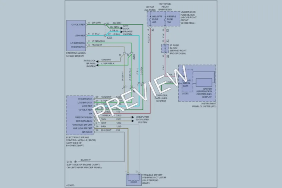 2013 GMC Acadia Electronic Power Steering wiring diagram preview