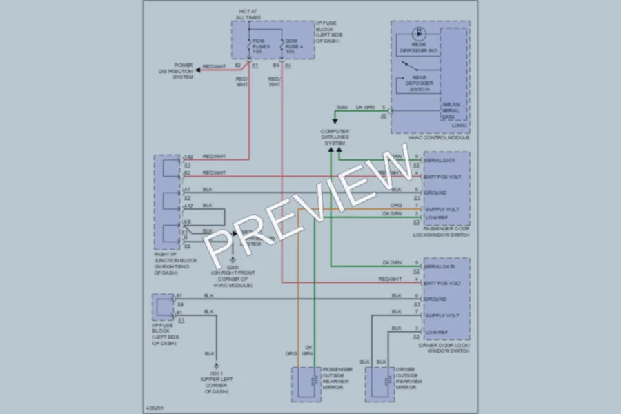 2013 GMC C1500PickupSierra Defoggers wiring diagram preview