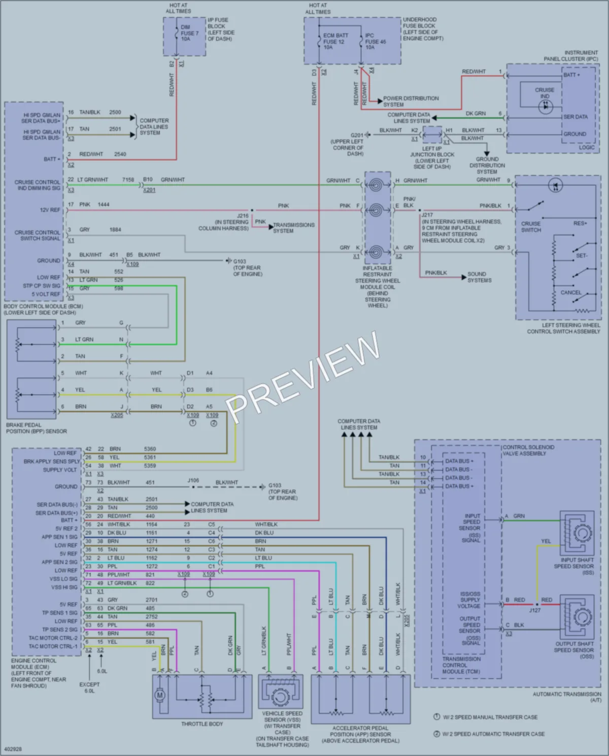 2013 GMC C2500HDPickupSierra Cruise Control wiring diagram preview