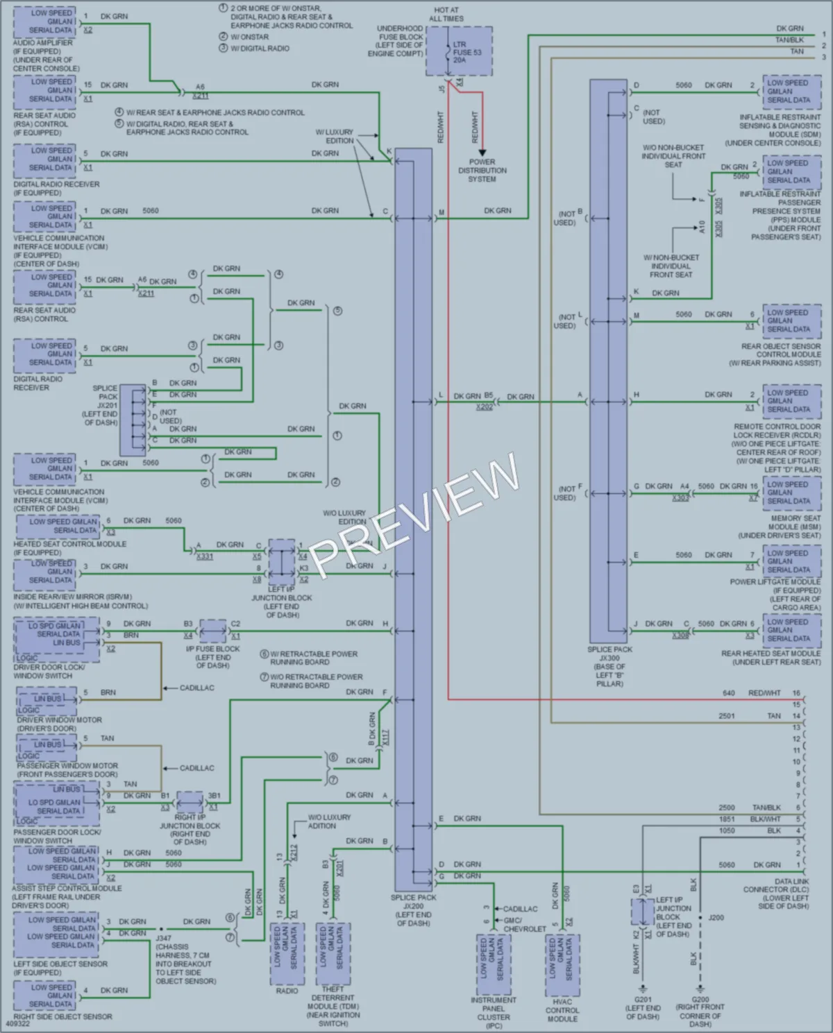 2013 GMC C2500YukonXL Computer Data Lines wiring diagram preview