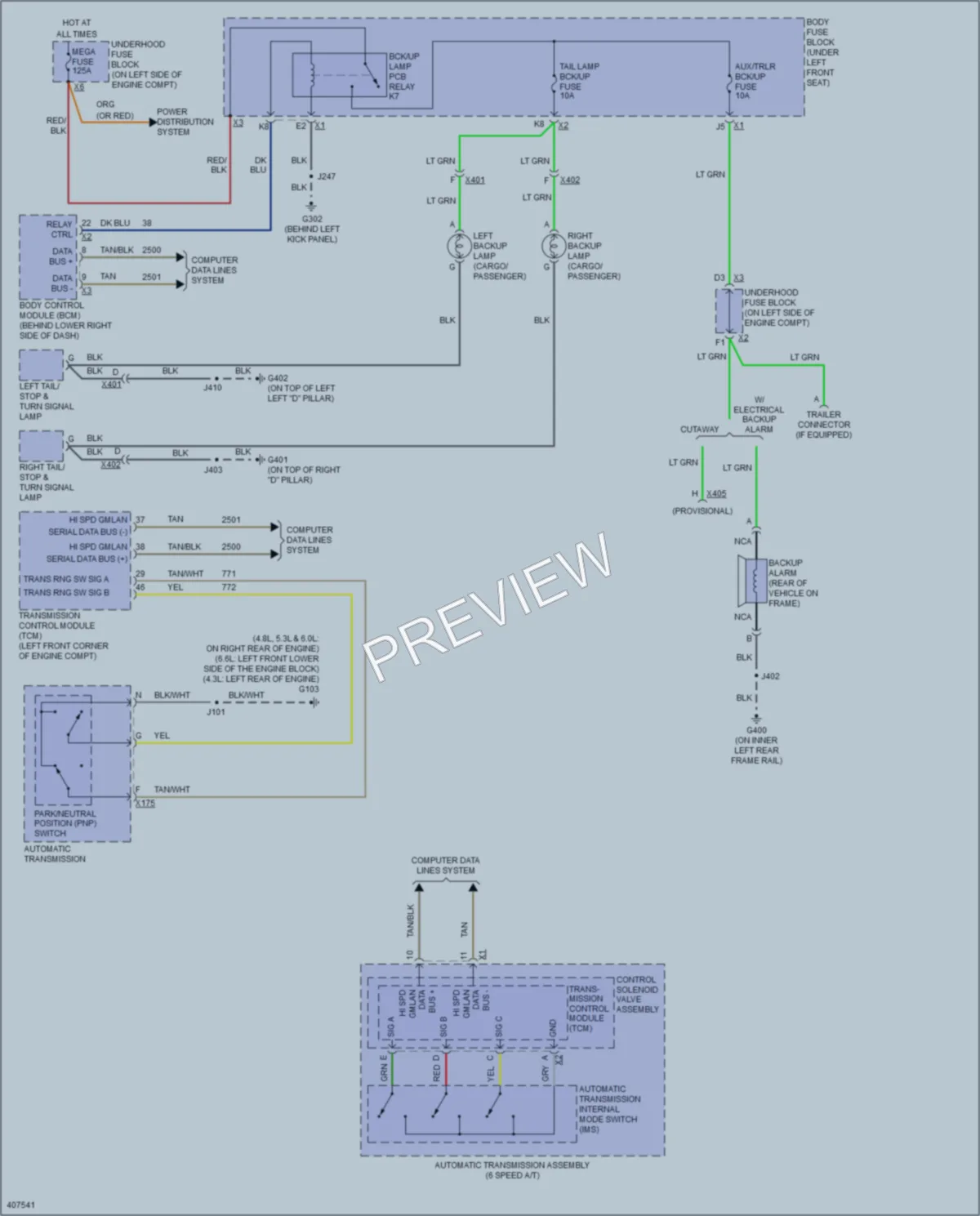 2013 GMC G1500 Exterior Lights wiring diagram preview