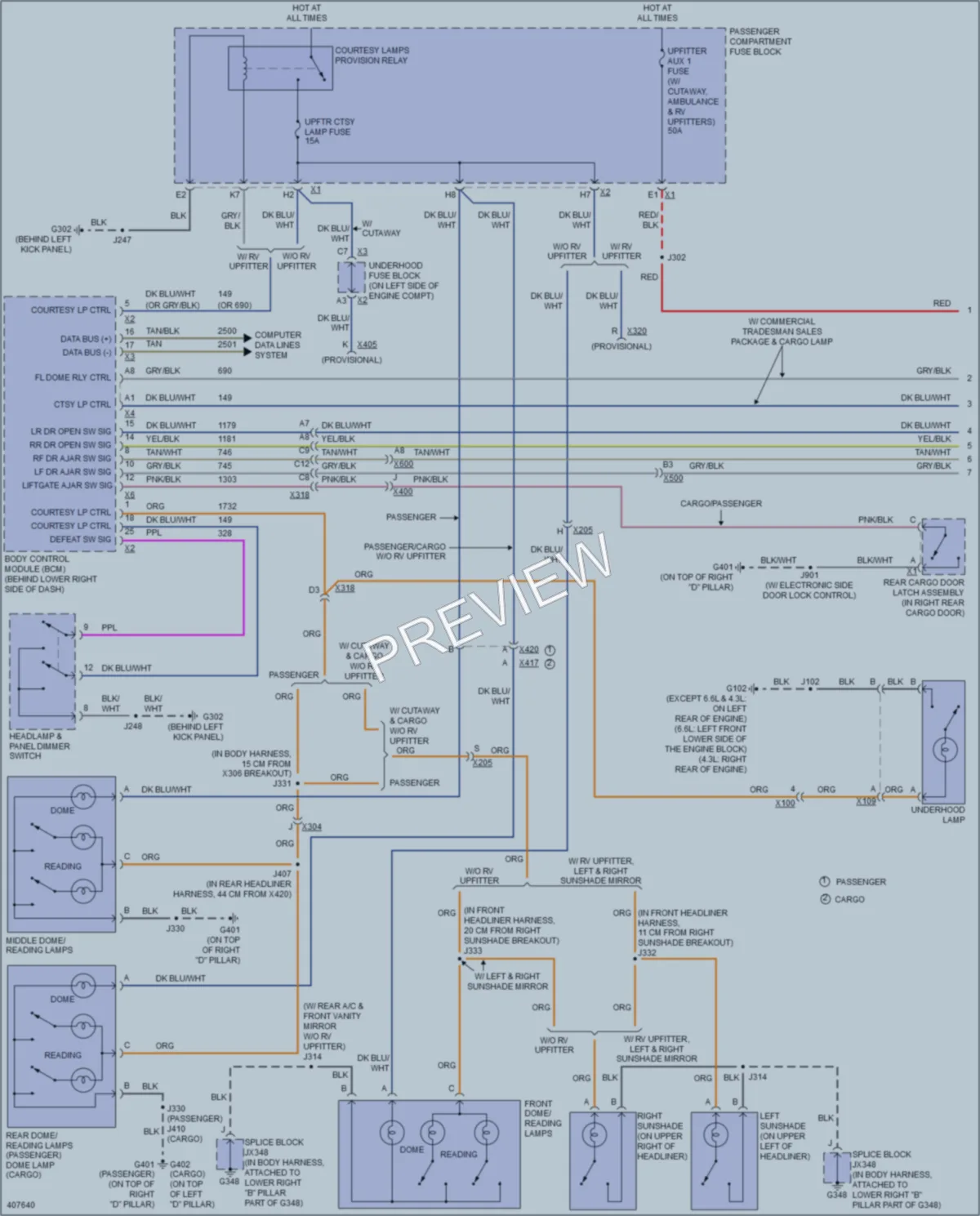 2013 GMC G1500 Interior Lights wiring diagram preview