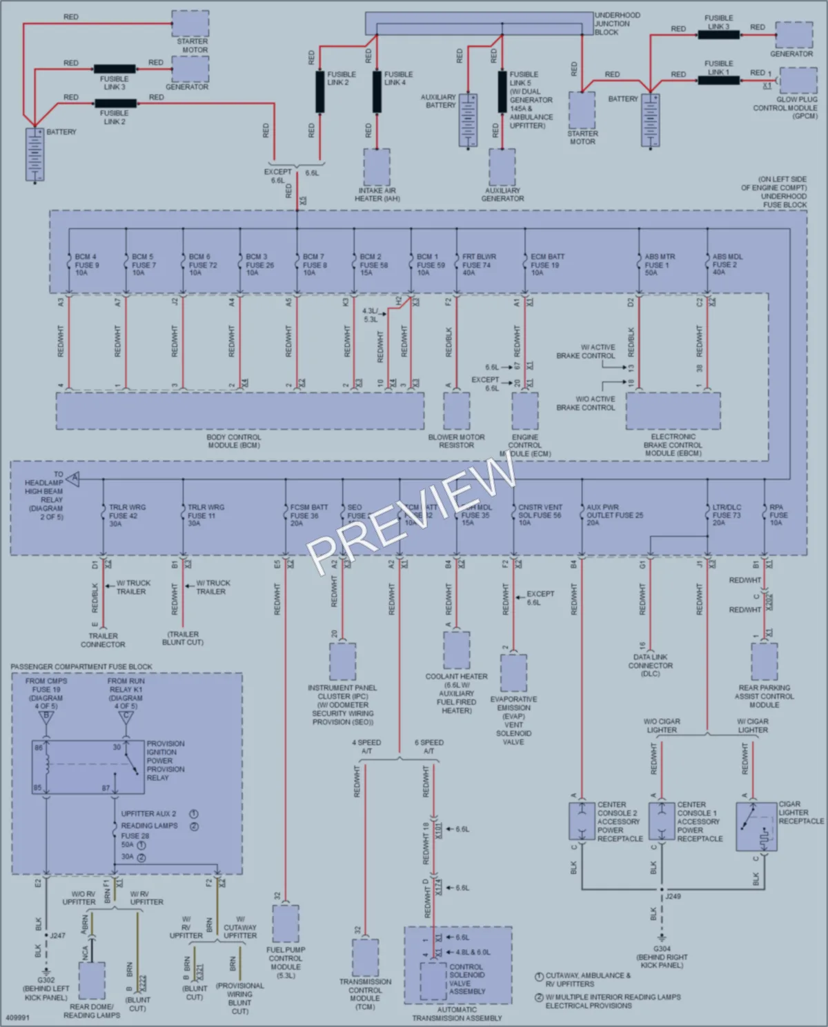 2013 GMC G2500 Power Distribution wiring diagram preview