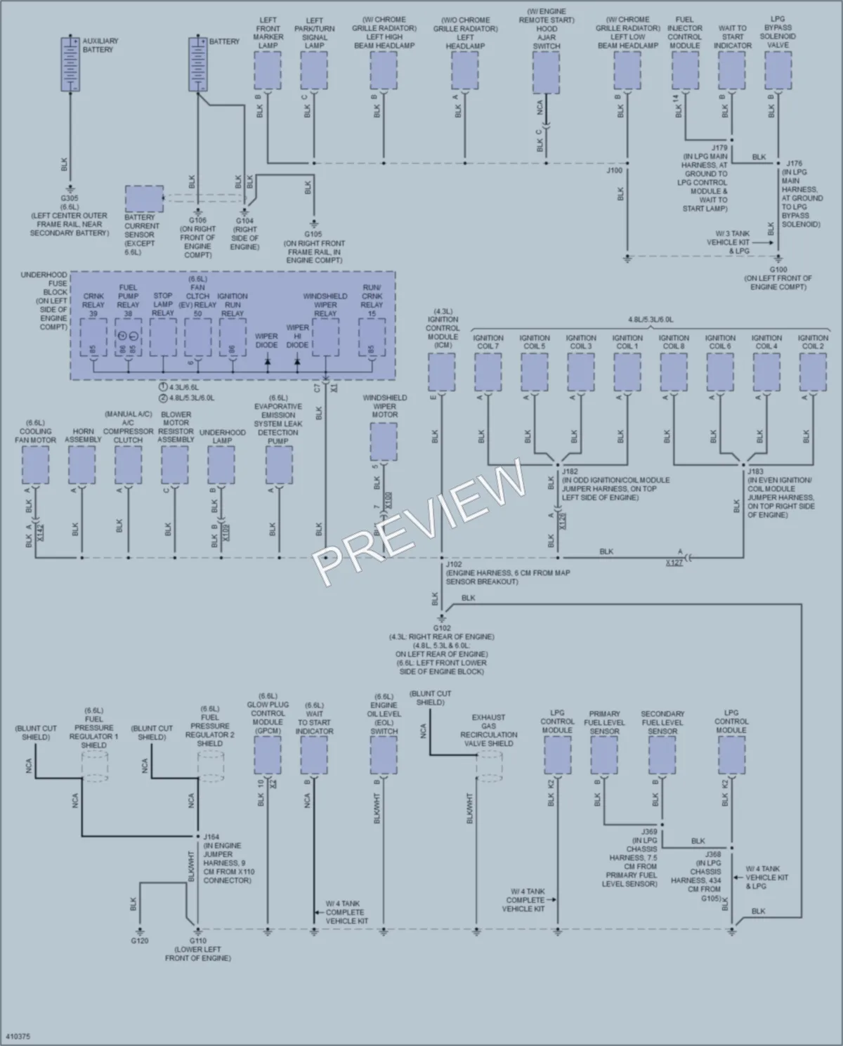 2013 GMC H1500 Ground Distribution wiring diagram preview