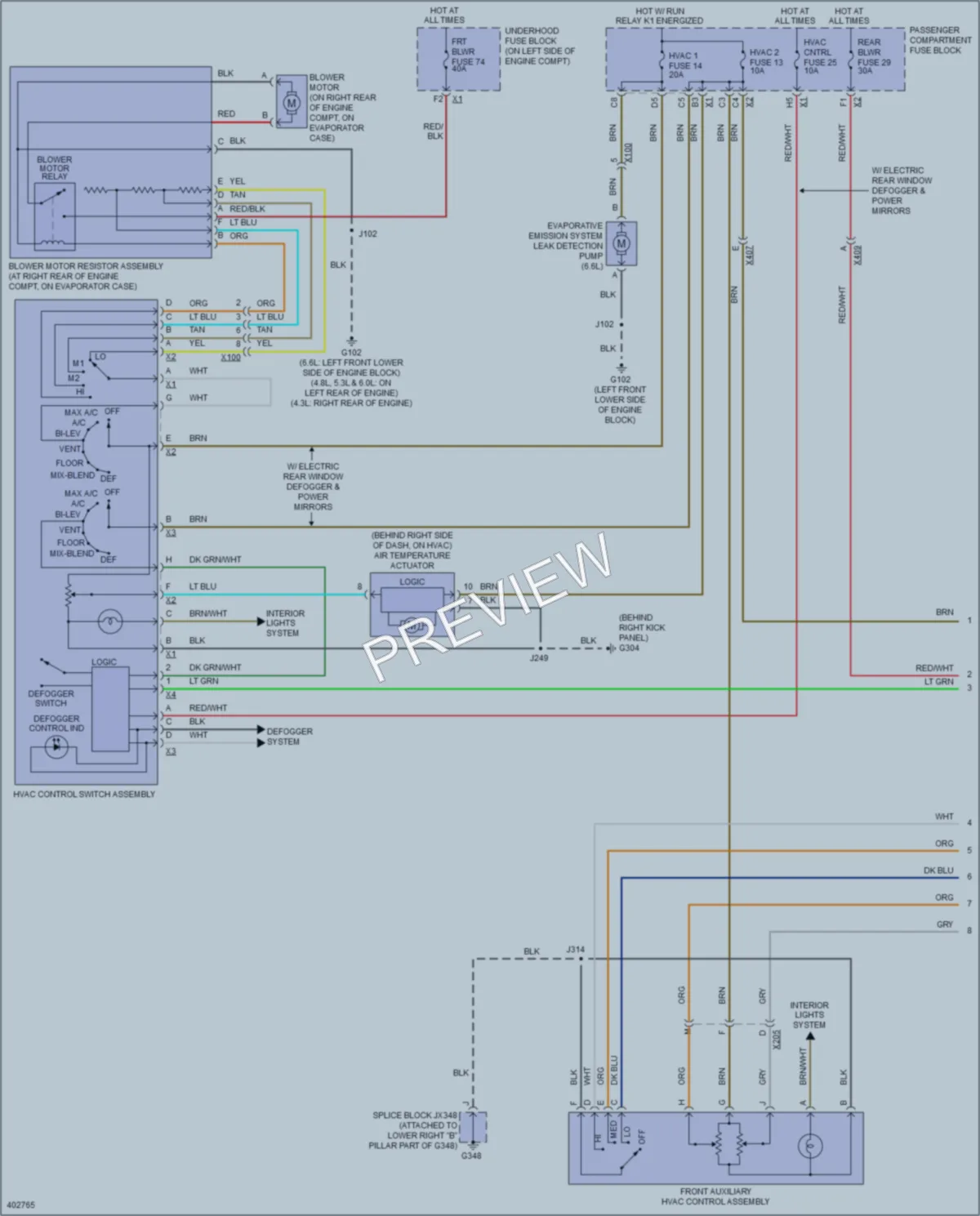 2013 GMC G3500 Air Conditioning wiring diagram preview