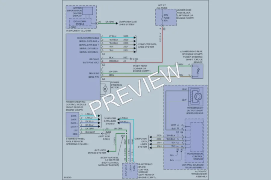 2013 GMC TerrainDenali Electronic Power Steering wiring diagram preview