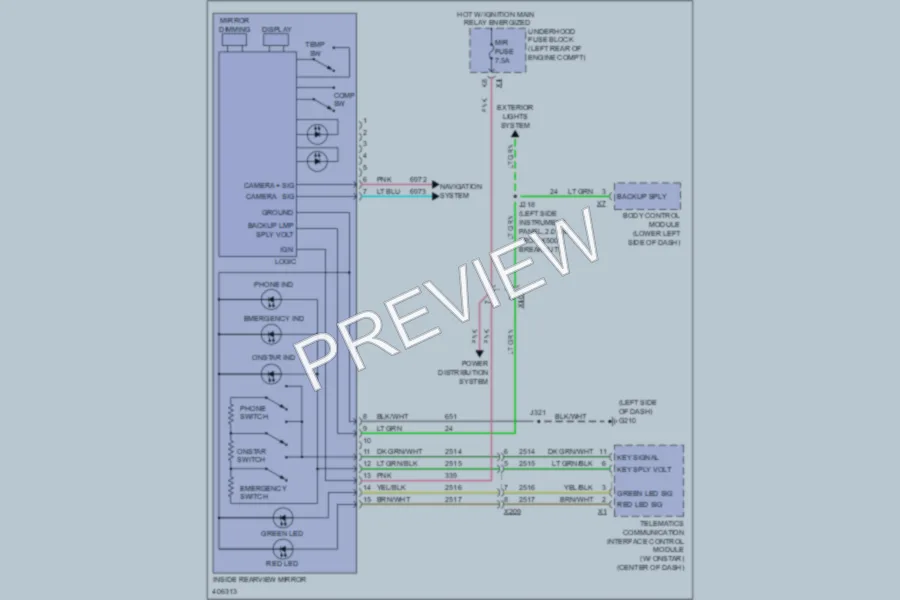 2013 GMC TerrainDenali Power Mirrors wiring diagram preview