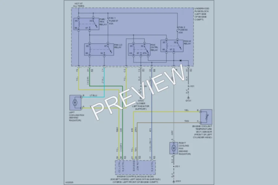 2013 GMC YukonDenali Cooling Fan wiring diagram preview