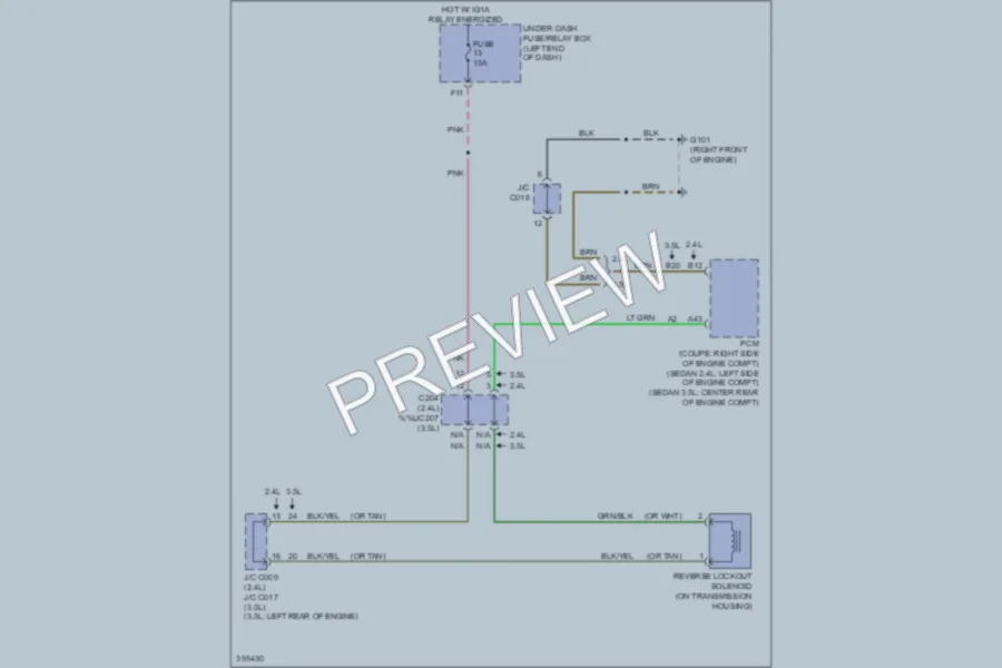 2013 Honda Accord Shift Interlock wiring diagram preview