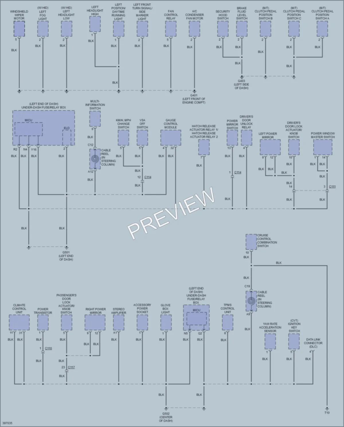 2013 Honda CRZ Ground Distribution wiring diagram preview