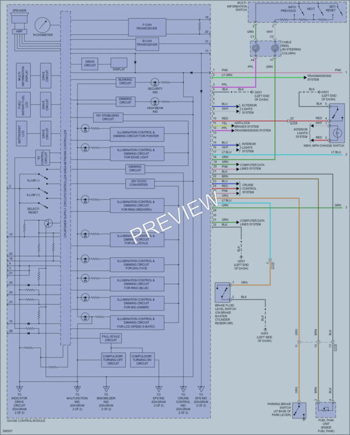 2013 Honda CRZ Instrument Cluster wiring diagram preview