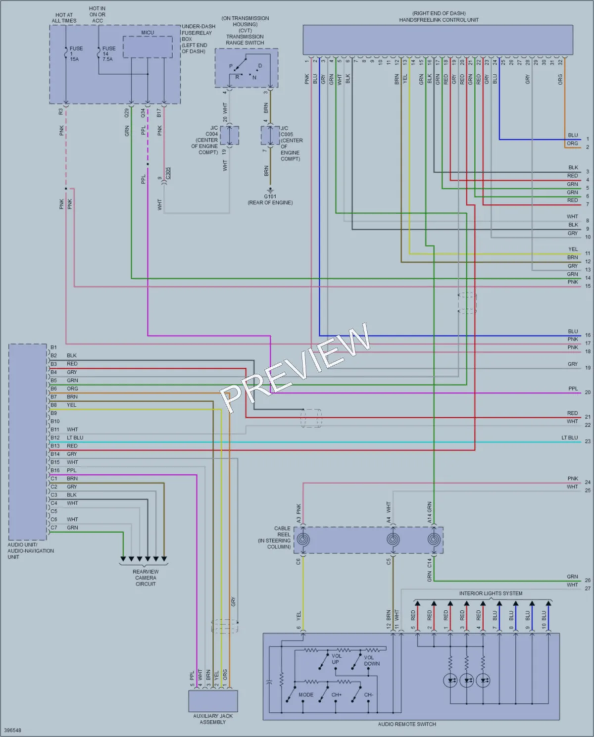 2013 Honda CRZ Navigation wiring diagram preview
