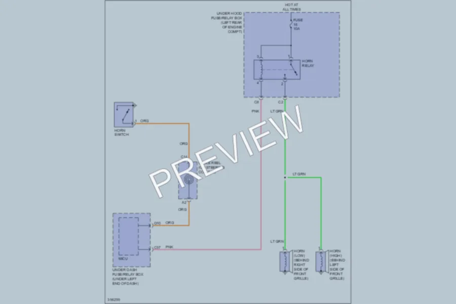 2013 Honda Civic Horn wiring diagram preview