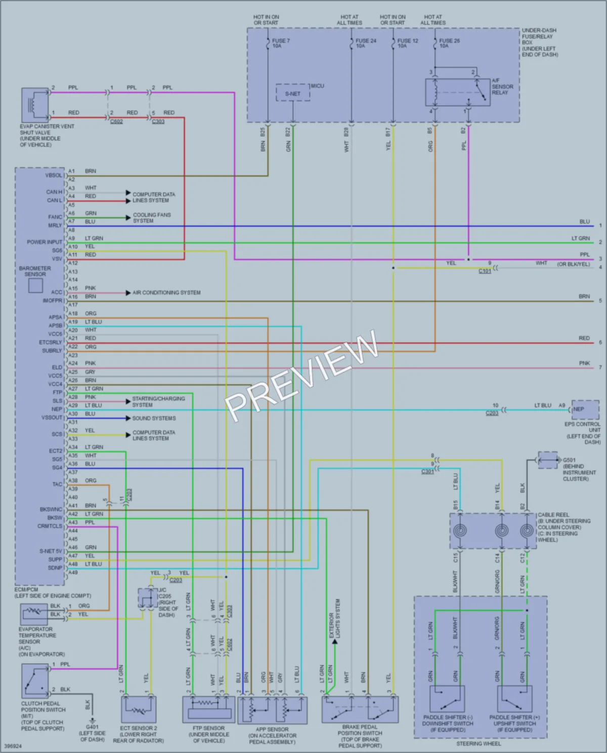 2013 Honda Fit Engine Performance wiring diagram preview
