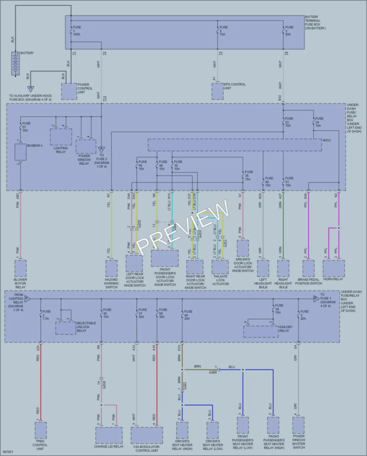 2013 Honda Fit Power Distribution wiring diagram preview