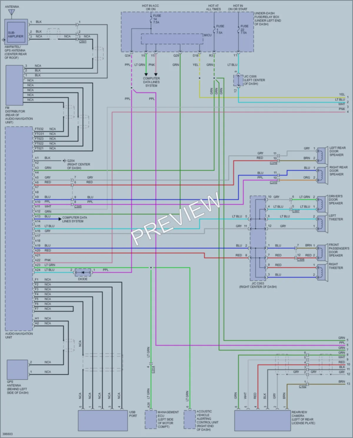 2013 Honda Fit Radio wiring diagram preview