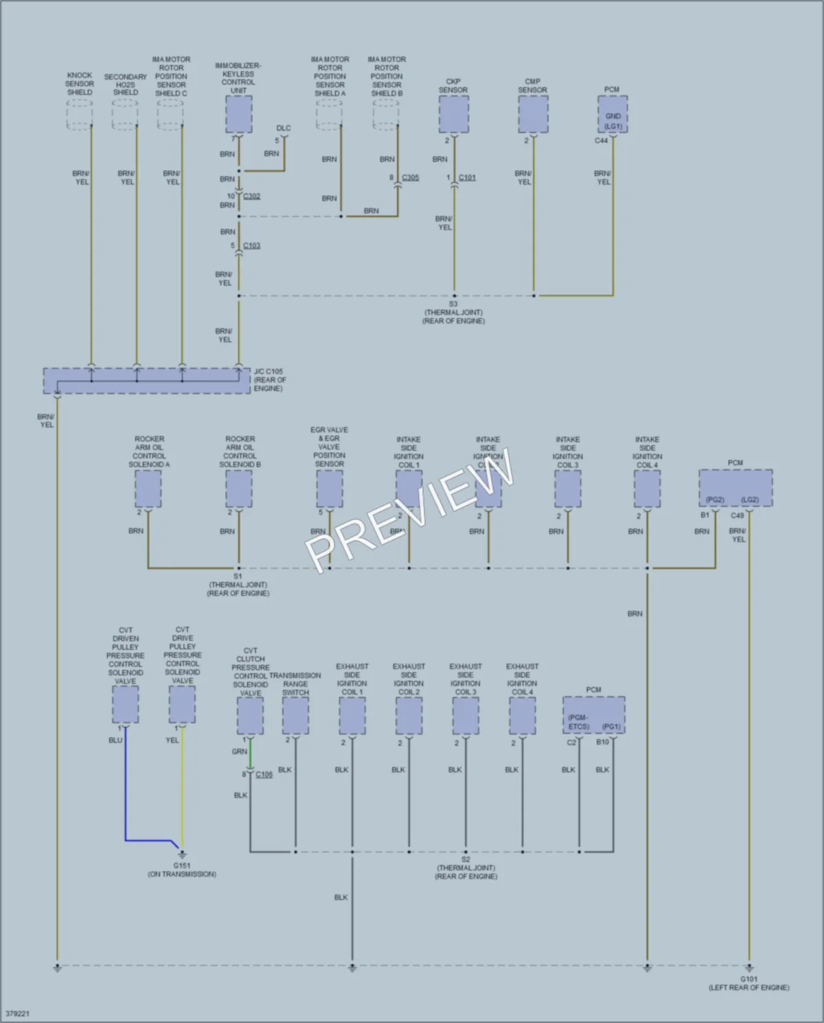 2013 Honda Insight Ground Distribution wiring diagram preview
