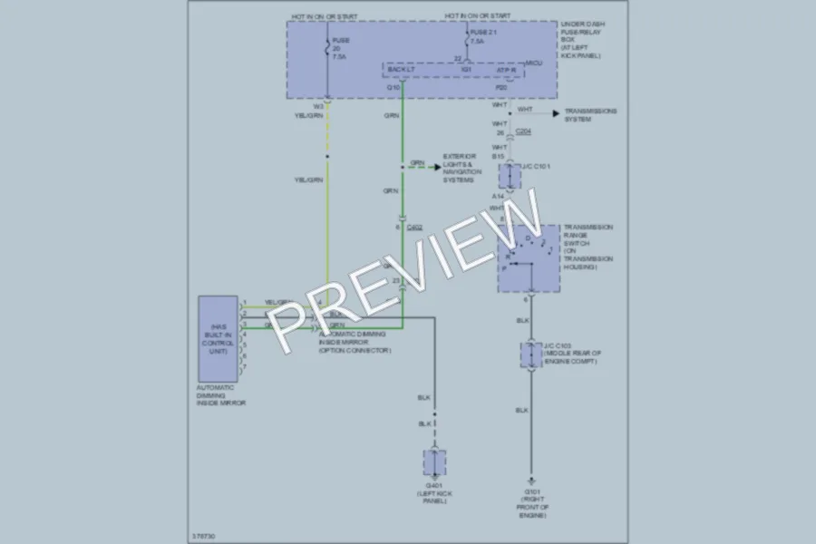 2013 Honda Ridgeline Power Mirrors wiring diagram preview