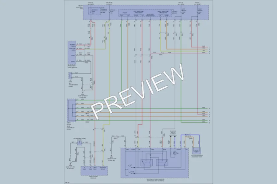 2013 Hyundai Azera Power Windows wiring diagram preview