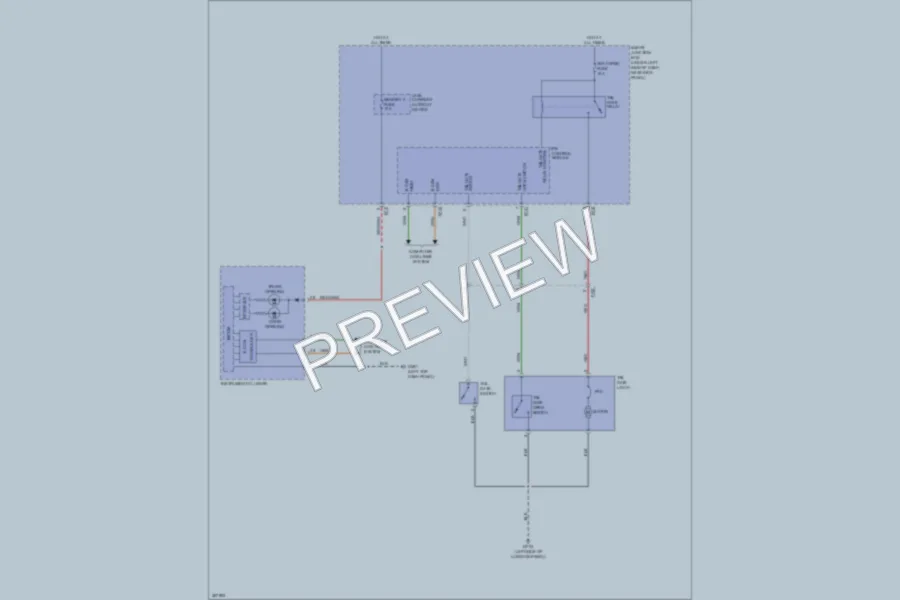 2013 Hyundai ElantraGT Trunk Tailgate Fuel Door wiring diagram preview