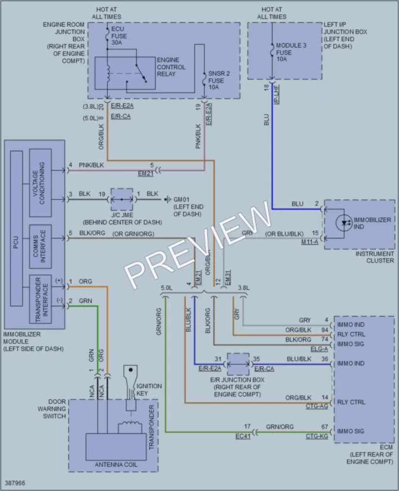 2013 Hyundai Genesis Anti Theft wiring diagram preview