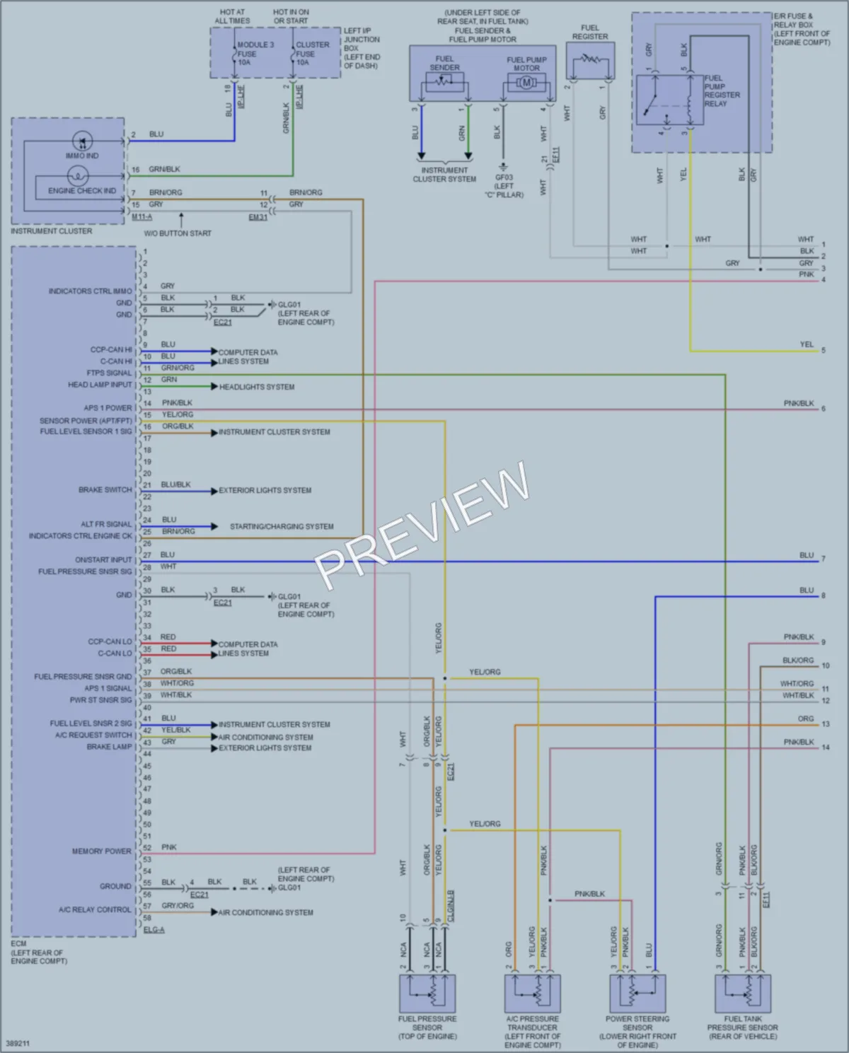 2013 Hyundai Genesis Engine Performance wiring diagram preview