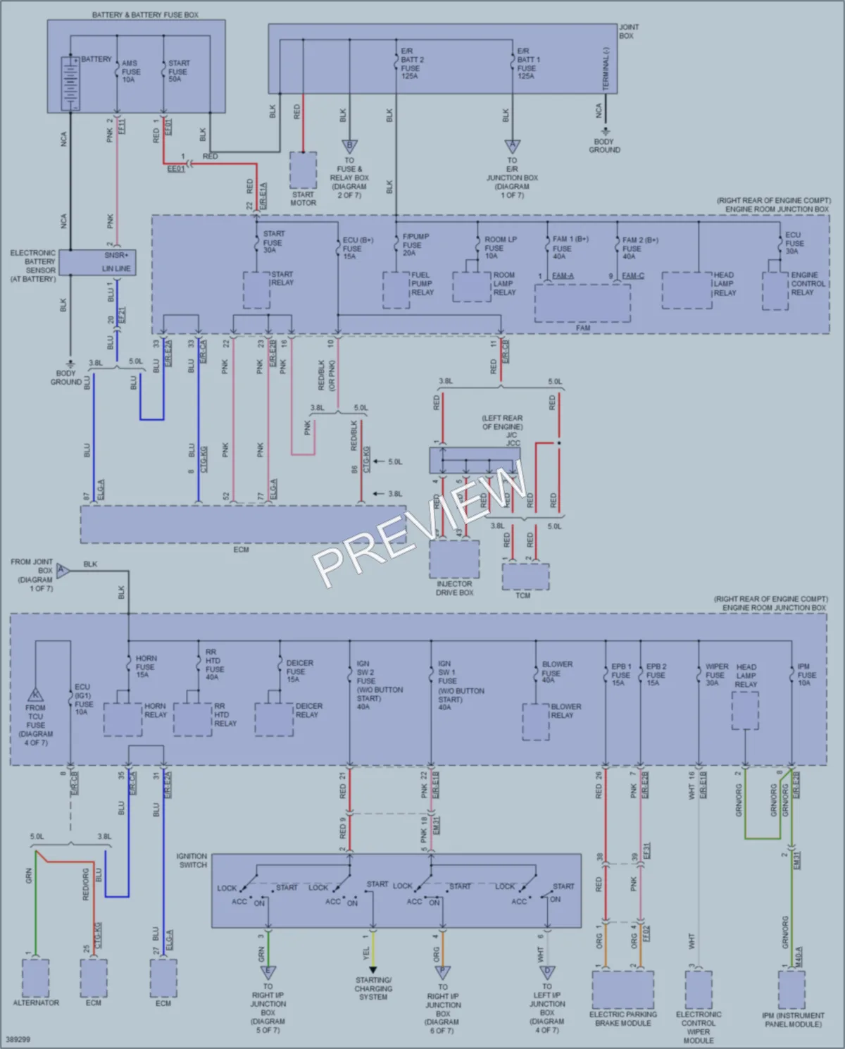 2013 Hyundai Genesis Power Distribution wiring diagram preview