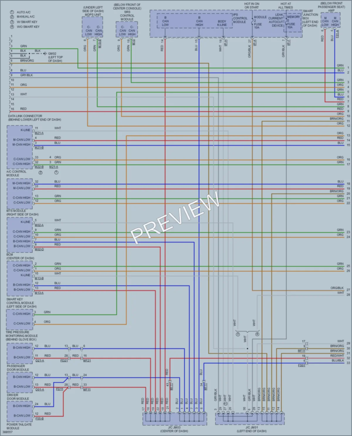 2013 Hyundai SantaFe Computer Data Lines wiring diagram preview