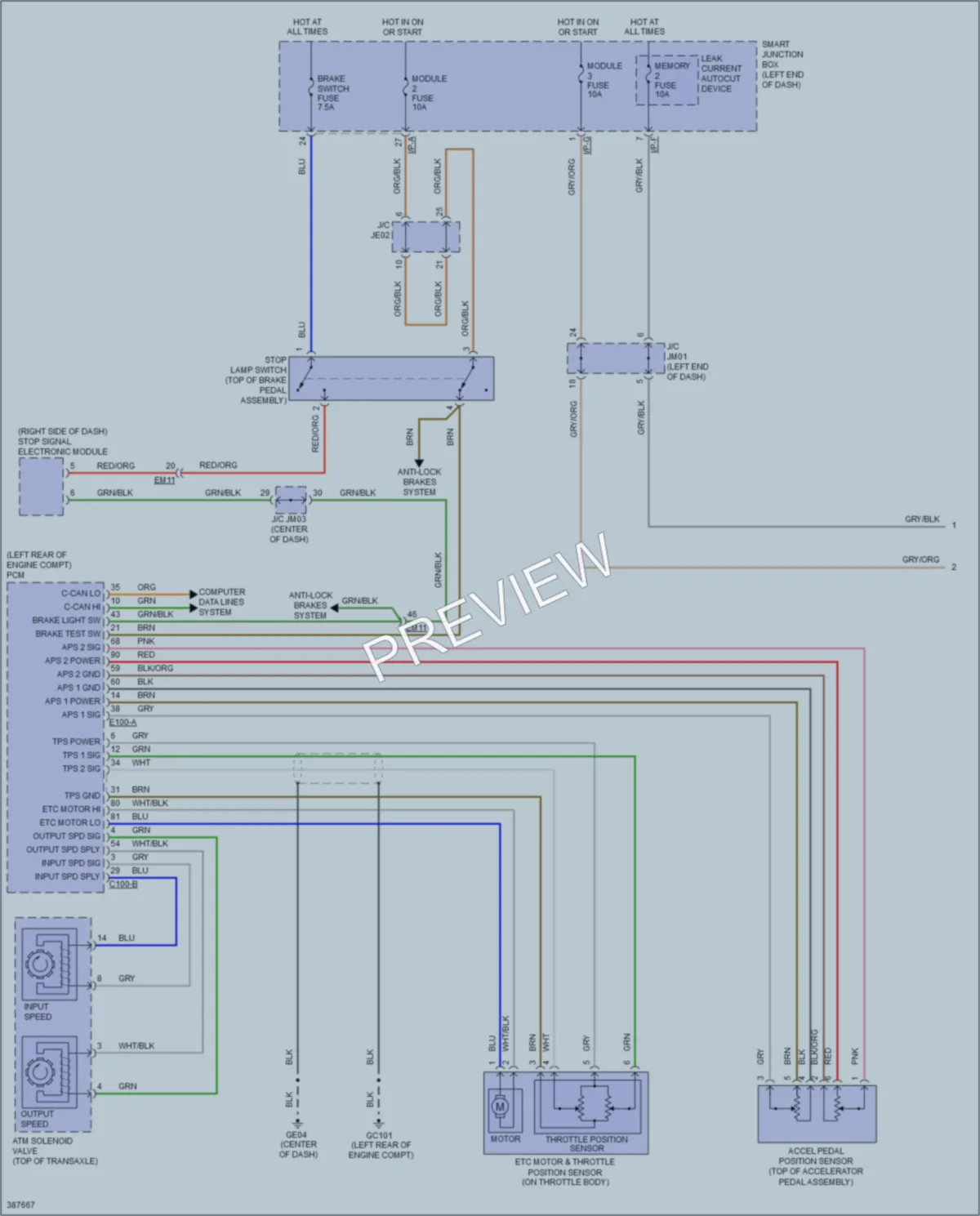 2013 Hyundai SantaFe Cruise Control wiring diagram preview