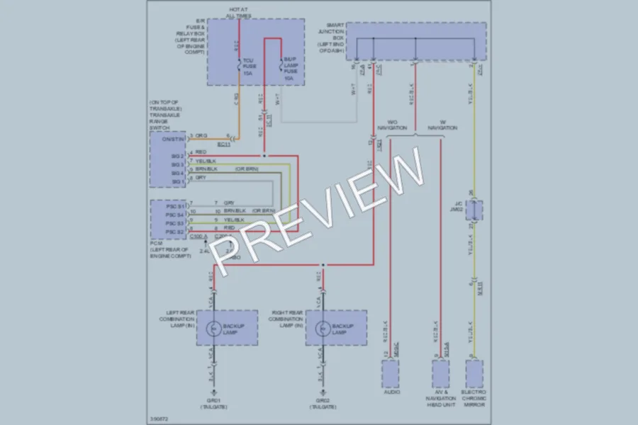 2013 Hyundai SantaFeSport Exterior Lights wiring diagram preview