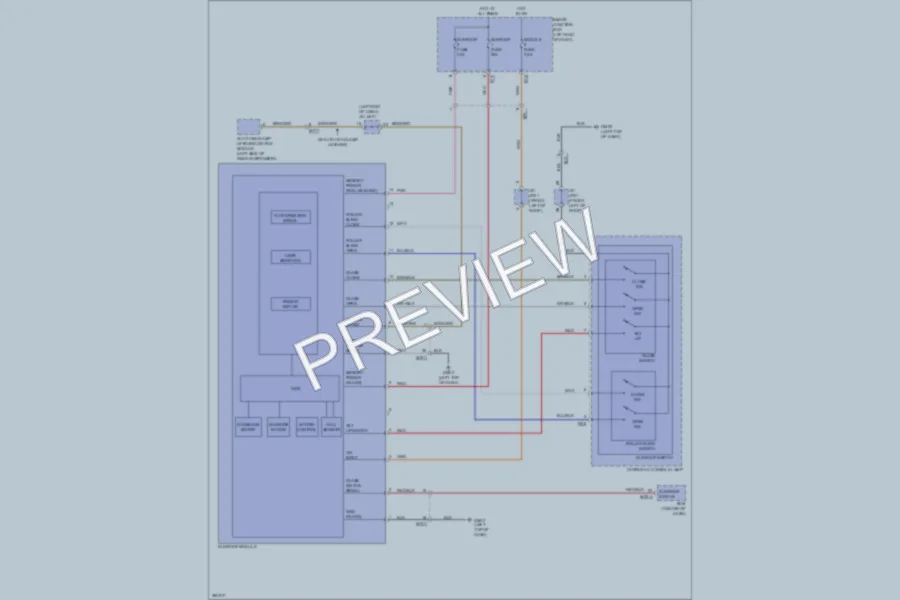2013 Hyundai SantaFeSport Power Top Sunroof wiring diagram preview